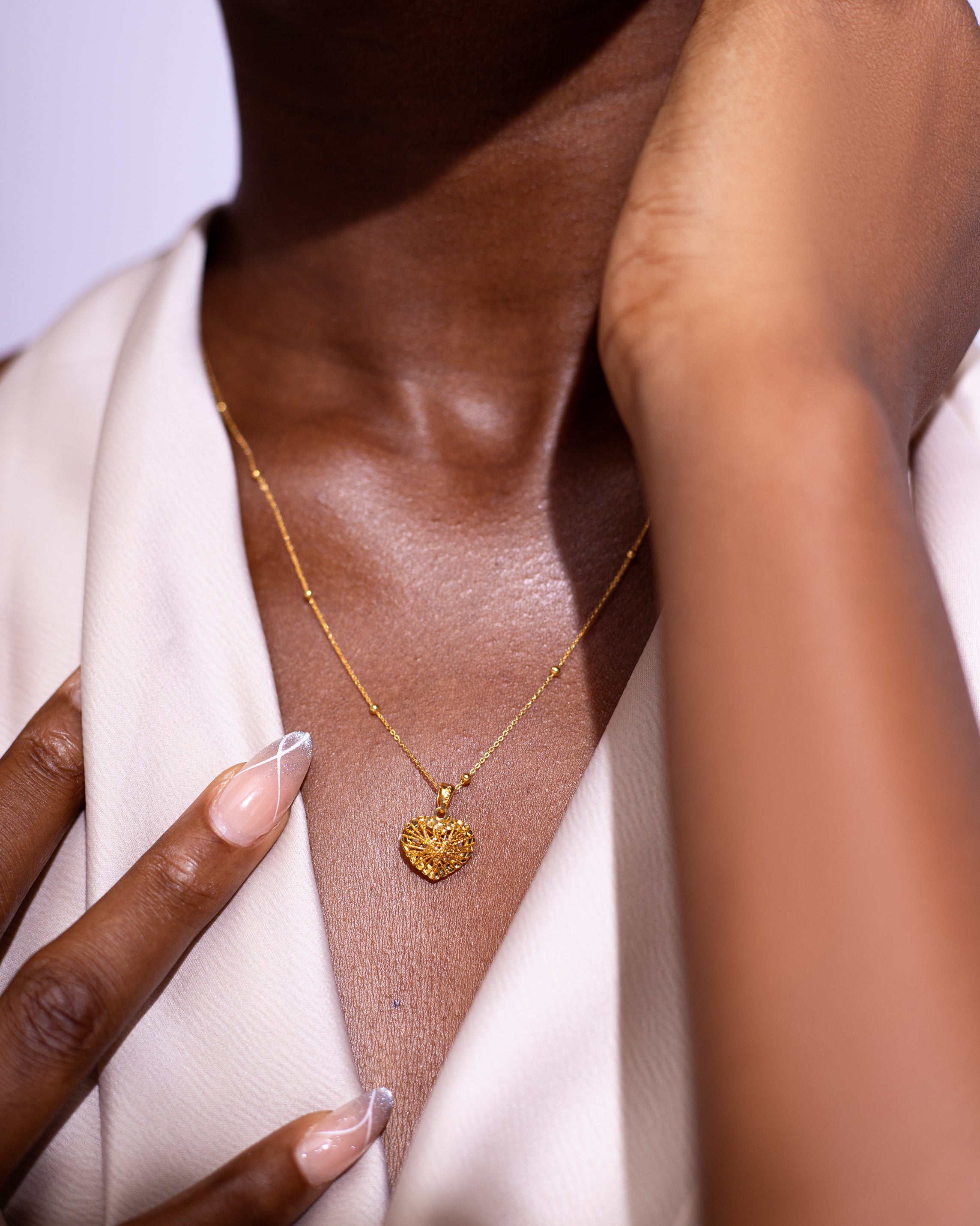 Heart nest necklace