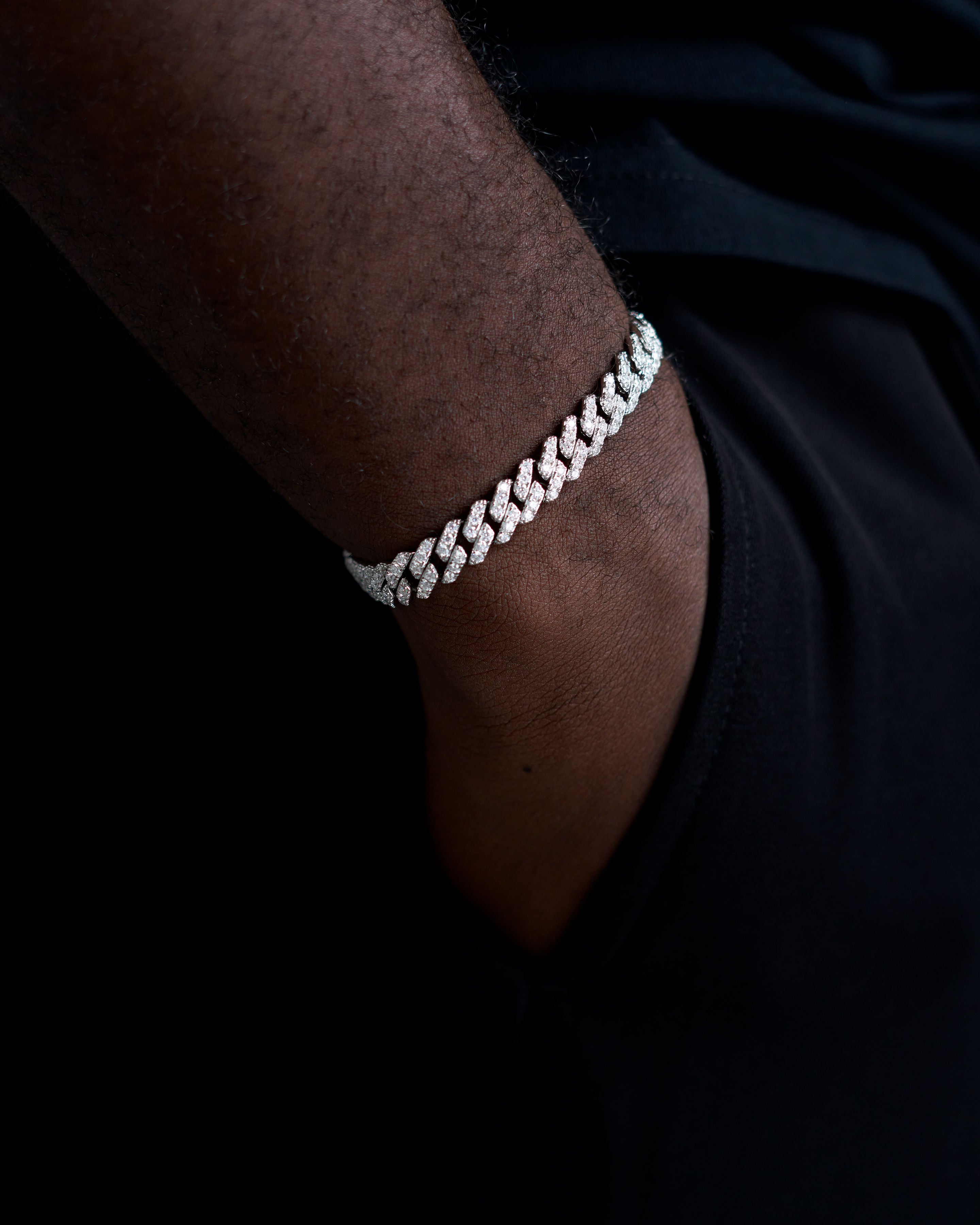 8mm Cuban moissanaite bracelet