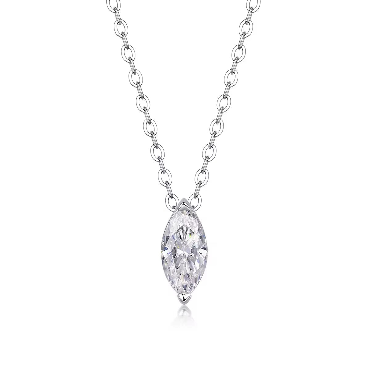 Marquise moissanaite necklace