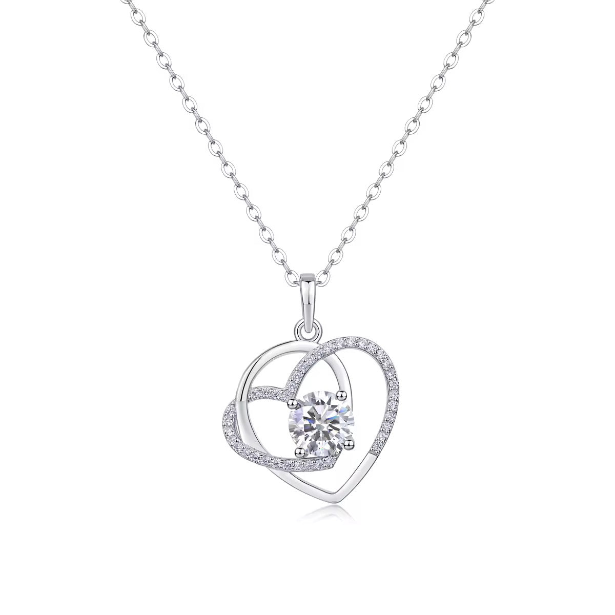 Seth heart moissanaite necklace